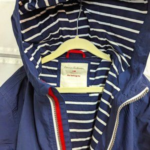Hanna Andersson Navy Blue Lined Raincoat, Euro size 120